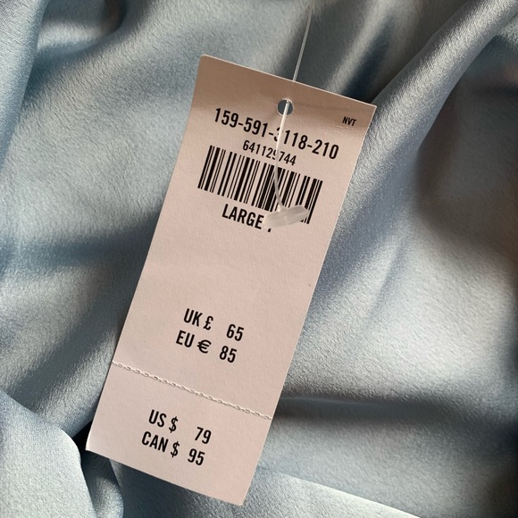 Abercrombie Baby Blue Satin Summer Dress - Picture 4 of 6